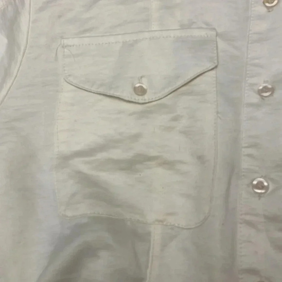 RedBerry Fashion cream button crop blouse small - Picture 4 of 9